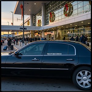 Holiday Airport Modern black town car a private ride service