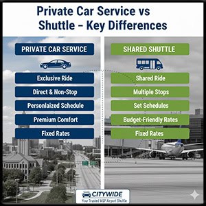 Private Car Service vs Shuttle – Key Differences