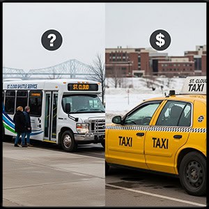 Shuttle vs Taxi St. Cloud MN – How to Decide