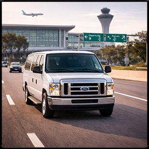 large van private ride service to the airport