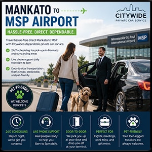 Mankato to MSP Ride service